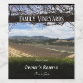 Étiquette Pour Bouteilles De Vin Ferme à verre (Étiquettes simples)