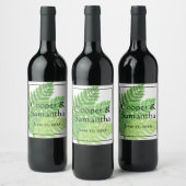 Étiquette Pour Bouteilles De Vin Fermes vertes | botanique (Bouteilles)
