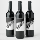 Étiquette Pour Bouteilles De Vin Ferne argentée de Nouvelle-Zélande (Bouteilles)