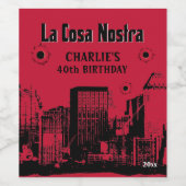 Étiquette Pour Bouteilles De Vin Fête à thème Mob (Étiquettes simples)