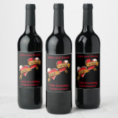 Étiquette Pour Bouteilles De Vin Fête d'anniversaire Maman & Dan (Bouteilles)