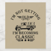 Étiquette Pour Bouteilles De Vin Fête d'anniversaire personnalisée soixantaine vint (Étiquettes simples)