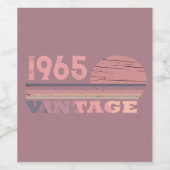 Étiquette Pour Bouteilles De Vin Fête d'anniversaire personnalisée soixantenaire 60 (Étiquettes simples)