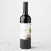 Étiquette Pour Bouteilles De Vin Fête de bébé fille Golf Let's Par-tee (Devant)