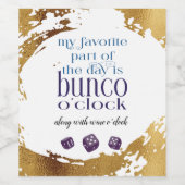 Étiquette Pour Bouteilles De Vin Fête de Bunco Vin Funny (Étiquettes simples)