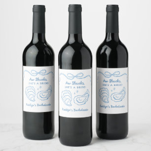Étiquette Pour Bouteilles De Vin Fête de Fiançailles Côtière Huître Oh Mon Dieu
