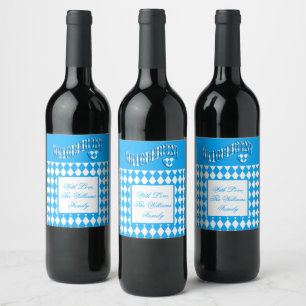 Étiquette Pour Bouteilles De Vin Fête de la bière allemande Nom personnalisé Vin Ok