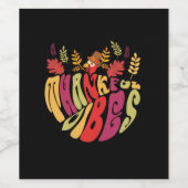 Étiquette Pour Bouteilles De Vin fête de l'action de grâce (Étiquettes simples)