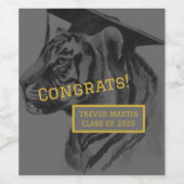 Étiquette Pour Bouteilles De Vin Fête de l'obtention du diplôme (Étiquettes simples)