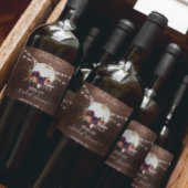 Étiquette Pour Bouteilles De Vin Fête de mariage champêtre sur le thème des citroui