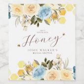 Étiquette Pour Bouteilles De Vin Fête de Mariage de l'Abeille (Étiquettes simples)