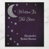 Étiquette Pour Bouteilles De Vin Fête de mariage écrite dans les étoiles (Étiquettes simples)