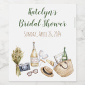 Étiquette Pour Bouteilles De Vin Fête de mariage sur le thème du vignoble (Étiquettes simples)