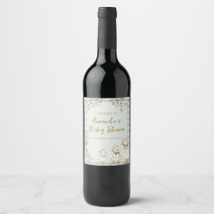 Étiquette Pour Bouteilles De Vin Fête de Naissance de Mère l'Oie et de l'Oison