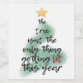 Étiquette Pour Bouteilles De Vin Fête de Noël (Étiquettes simples)