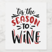 Étiquette Pour Bouteilles De Vin fête de Noël (Étiquettes simples)
