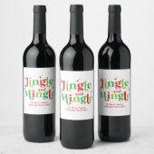 Étiquette Pour Bouteilles De Vin Fête de Noël Jingle et Mingle (Bouteilles)