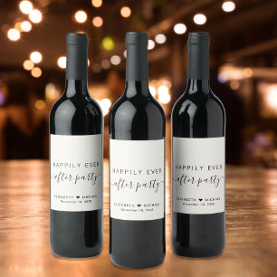 Étiquette Pour Bouteilles De Vin Fête de réception de mariage crème pour après
