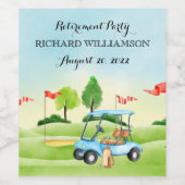 Étiquette Pour Bouteilles De Vin Fête de retraite (Étiquettes simples)