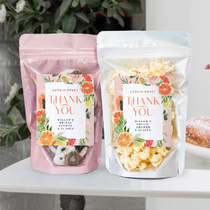 Étiquette Pour Bouteilles De Vin Fête des mariées Tropical Citrus Snack Favoriser l