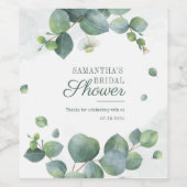 Étiquette Pour Bouteilles De Vin Fête des mariées végétale Eucalyptus (Étiquettes simples)