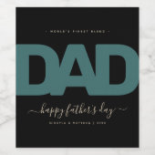 Étiquette Pour Bouteilles De Vin Fête des Pères moderne (Étiquettes simples)