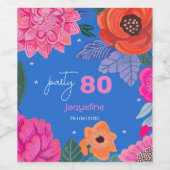 Étiquette Pour Bouteilles De Vin Fête d'été Fleur sauvage brillant (Étiquettes simples)