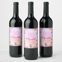 Fête du 80e anniversaire fleurs de violet rose