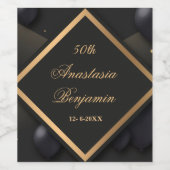 Étiquette Pour Bouteilles De Vin Fête du Birthday (Étiquettes simples)