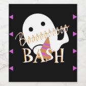 Étiquette Pour Bouteilles De Vin Fête du costume fantôme d'Halloween (Étiquettes simples)