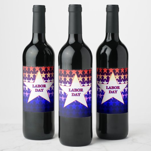 Étiquette Pour Bouteilles De Vin Fête du travail (Bouteilles)
