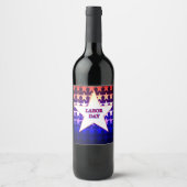Étiquette Pour Bouteilles De Vin Fête du travail (Devant)