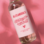 Étiquette Pour Bouteilles De Vin Fête du week-end de Bachelorette rose et rouge<br><div class="desc">La soirée de bachelorette parfaite pour une nuit à retenir ! Célébrez votre soda en amour bachelorette avec ce étiquette élégant, idéal pour toute soirée bachelorette rose ou le thème de la soirée bachelorette rose. Que vous planifiez une soirée de bachelorette Vegas, un thème de soirée de bachelorette rose cowgirl...</div>