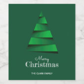 Étiquette Pour Bouteilles De Vin Fêtes de Noël Abstraites (Étiquettes simples)