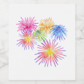 Étiquette Pour Bouteilles De Vin Feu d'artifice Fête de la Grande Partie Rackers (Étiquettes simples)