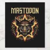 Étiquette Pour Bouteilles De Vin Feu de sanglier Mastodonte (Étiquettes simples)