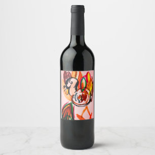 Étiquette Pour Bouteilles De Vin Feuille de dinde