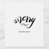 Étiquette Pour Bouteilles De Vin feuille & joyeux script (Étiquettes simples)