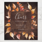 Étiquette Pour Bouteilles De Vin Feuilles d'automne Bois rustique Chevaux Mariages (Étiquettes simples)