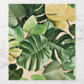 Étiquette Pour Bouteilles De Vin Feuilles florales/hawaïennes/tropicales (Étiquettes simples)