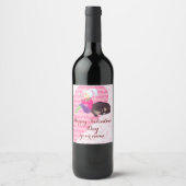 Étiquette Pour Bouteilles De Vin Fille Être amoureuse (Devant)