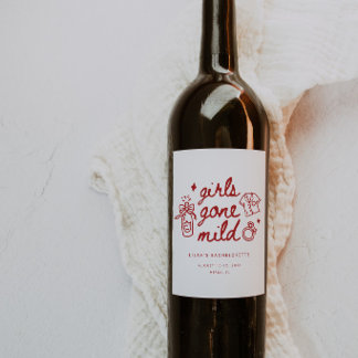 Étiquette Pour Bouteilles De Vin Filles Devenues Sages Fête de Bachelorette à Scrip
