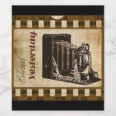 Étiquette Pour Bouteilles De Vin Film photographique vintage (Étiquettes simples)