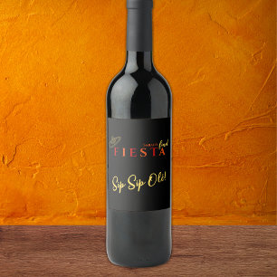 Étiquette Pour Bouteilles De Vin Finale Fiesta Sip Sip Olé Bachelorette