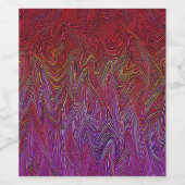 Étiquette Pour Bouteilles De Vin "Firestorme neurale" Abstraite" Rouge violet (Étiquettes simples)