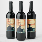 Étiquette Pour Bouteilles De Vin Fisherman (1) Graphiques inspirés des années 1960 (Bouteilles)