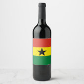 Étiquette Pour Bouteilles De Vin Flag du Ghana (Devant)