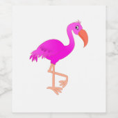 Étiquette Pour Bouteilles De Vin Flamant rose (Étiquettes simples)