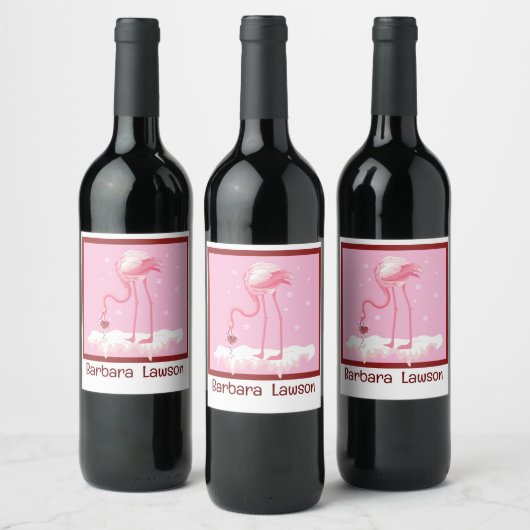 Étiquette Pour Bouteilles De Vin Flamingo de dégustation de vin (Bouteilles)