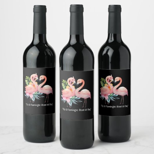 Étiquette Pour Bouteilles De Vin Flamingo Fiesta : Soirée Piscine & Plage (Bouteilles)